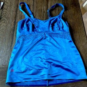 Ruby Ribbon Lace Cami, size 36 in blue